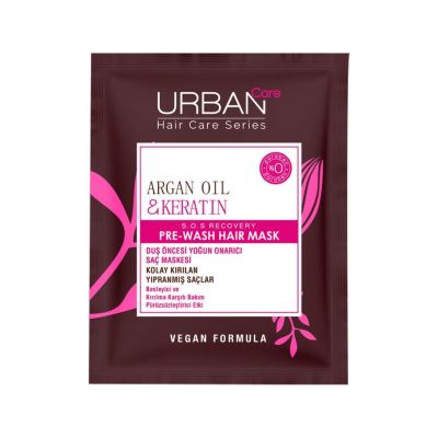 Urban Care Argan Yağı&Keratin Kolay Kırılan Saçlar Besleyici Duş Öncesi Saç Bakım Maskesi 50 ml