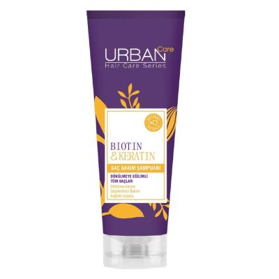 Urban Care Biotin&Keratin Dökülmeye Eğilimli Saçlara Özel Şampuan-Vegan-250 ml