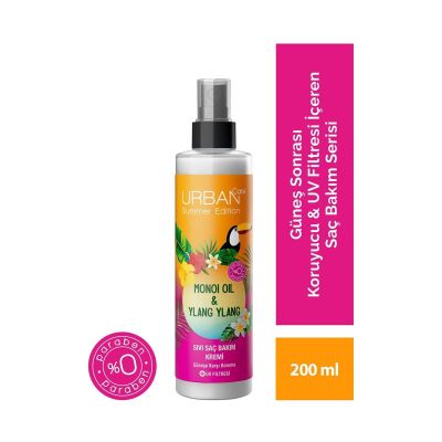 Urban Care Summer-Monoi Yağı&Ylang Ylang Güneş Koruyucu Sıvı Saç Bakım Kremi-Vegan-200ML