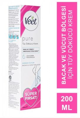 Veet Pure Tüy Dökücü Krem Hassas Ciltler Için 200Ml