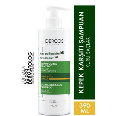  Vichy Dercos Anti-Pel Kepeğe Karşı Etkili Bakım Şampuanı -Kuru Saçlar 390 ml