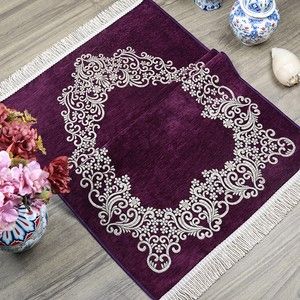  Bohçalık Saray Seccade Çantalı Özel Seri - Mor 70x120 cm - 650 gr