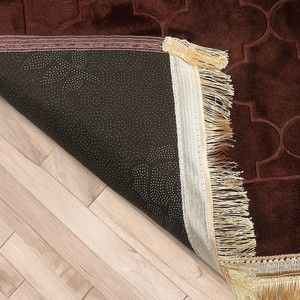  İsminizi Seccadeye Yazıyoruz Soft Yumuşak Kapitone Peluş Seccade(80 x 120 cm - 900 gr)Kahve