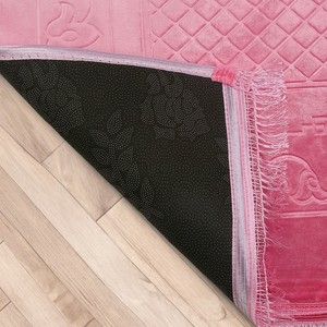  İsminizi Seccadeye Yazıyoruz Soft Yumuşak Kadife Peluş Seccade Pembe 80 x 120 cm - 1100 gr