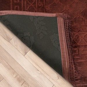  İsminizi Seccadeye Yazıyoruz Soft Yumuşak Kadife Peluş Seccade Kahverengi 80 x 120 cm - 1100 gr