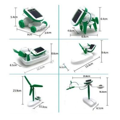  Güneş Enerjili Robot Oluşturma Seti Solar Kit (6 in 1)