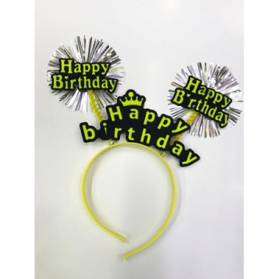  Happy Birthday Neon Renk Doğum Günü Tacı 12 Adet