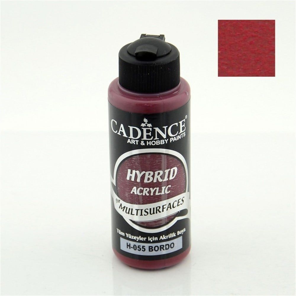  Cadence Hybrid Multisurface Akrilik Boya 120 ml H055 Bordo