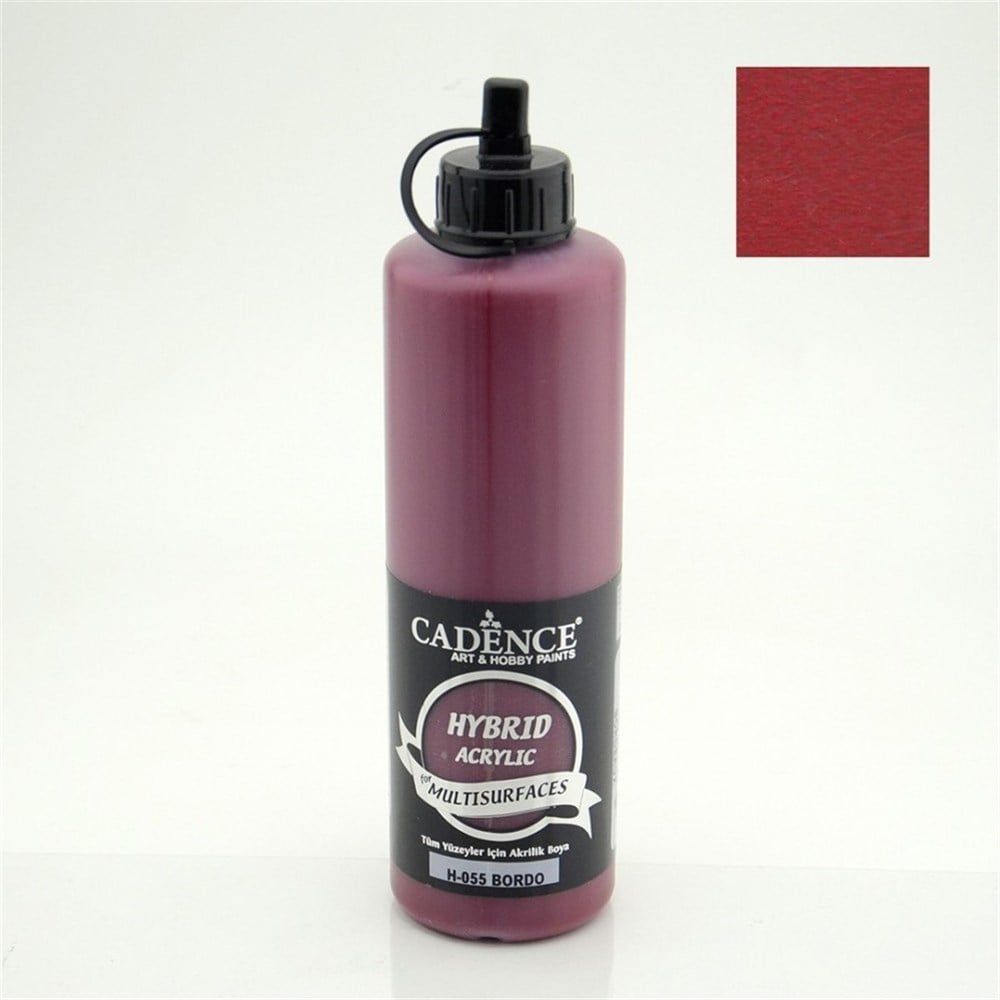  Cadence Hybrid Multisurface Akrilik Boya 500 ml H055 Bordo