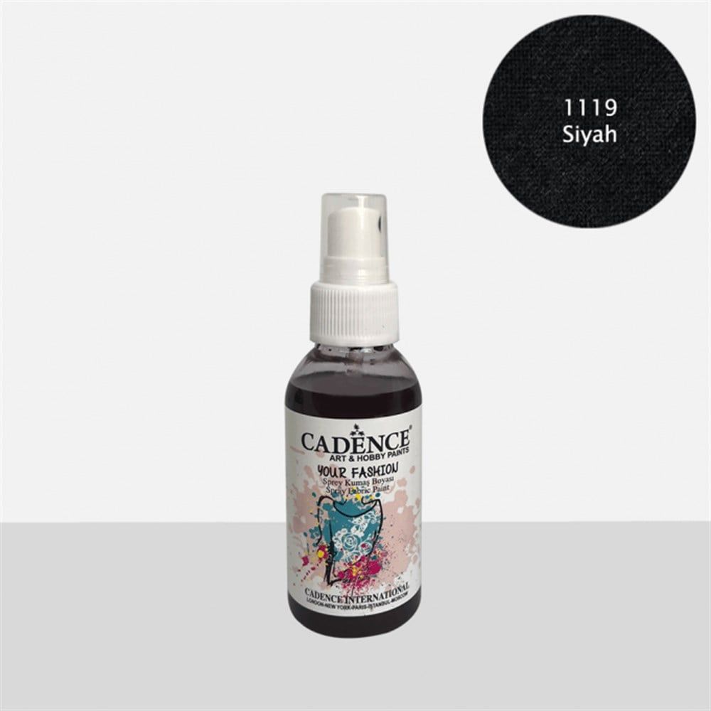 Cadence Sprey Kumaş Boyası 100 ml Black 1119