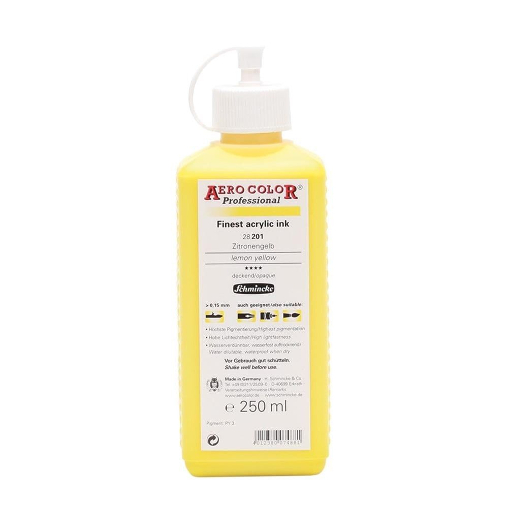  Schmincke Aero Color Akrilik Mürekkep 250 ml 201 Lemon Yellow