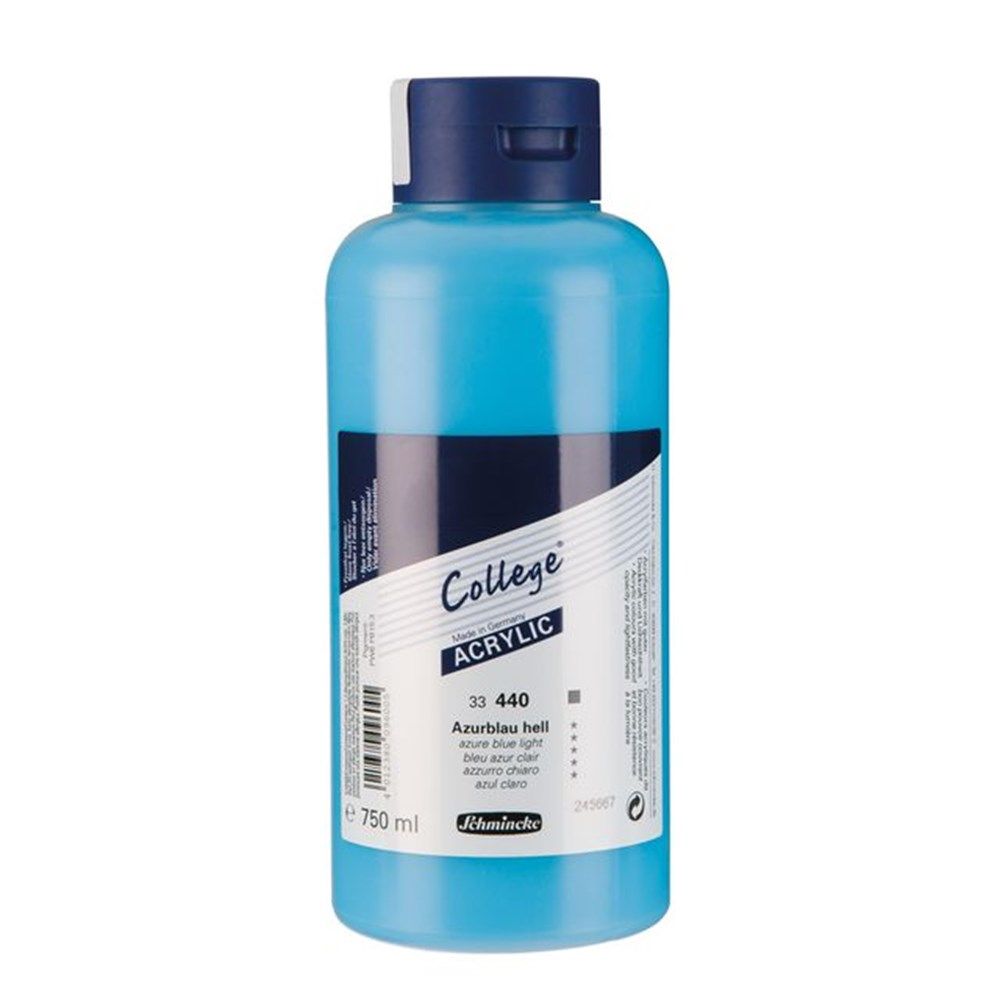 Schmincke College Acrylic Akrilik Boya 750 ml 440 Azur Blue Light