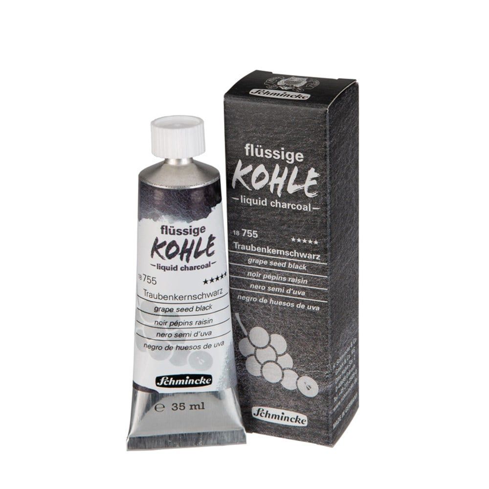  Schmincke Kohle Liquid Charcoal Sıvı Kömür Grape Seed Black