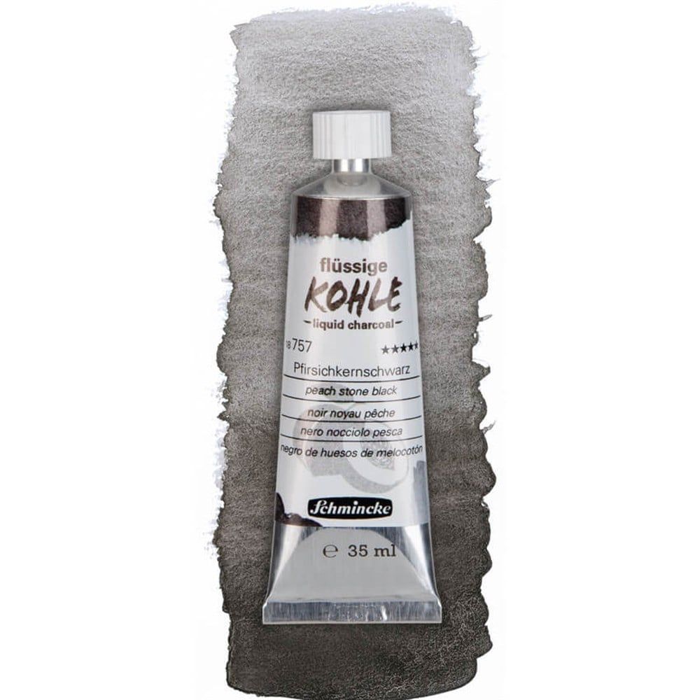  Schmincke Kohle Liquid Charcoal Sıvı Kömür Peach Stone Black