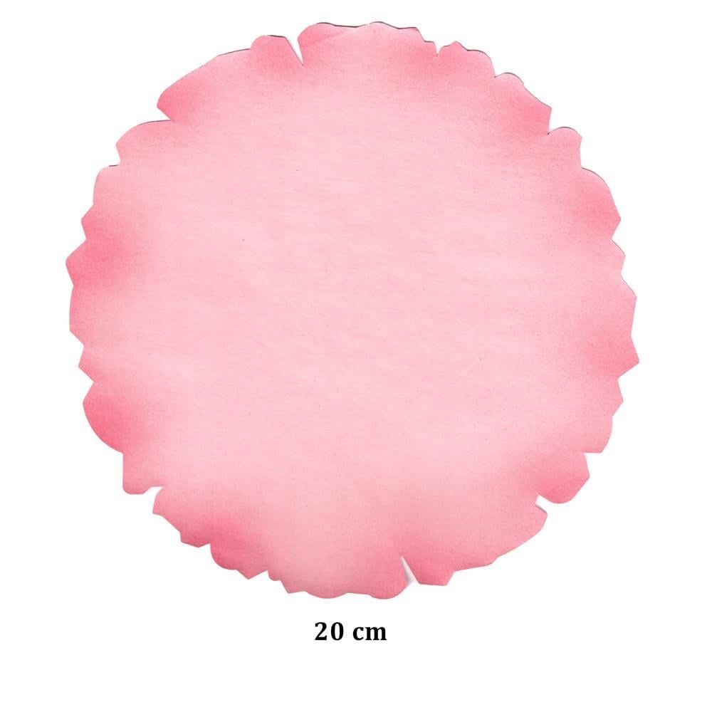 Tezhip ve Minyatür Kağıdı Pembe Muhallebi (Nişasta) Aharlı Yuvarlak 20 cm