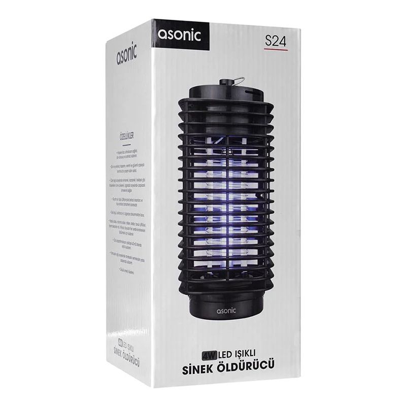  ASONIC S24 4 WATT SİYAH LED IŞIKLI SİNEK ÖLDÜRÜCÜ