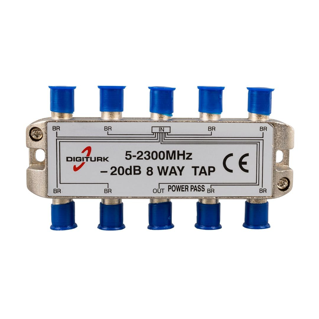 DIGITURK 5-2150 MHZ 20DB 8 YOLLU TAP SWITCH 1/8 SPLITTER