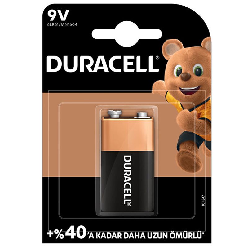 DURACELL 6LR61/MN1604 ALKALİN 9 VOLT PİL TEK FİYAT