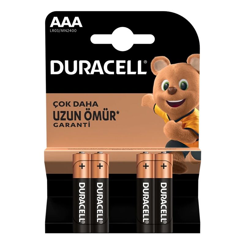  DURACELL LR03/MN2400 AAA İNCE PİL (4LÜ) PAKET FİYAT