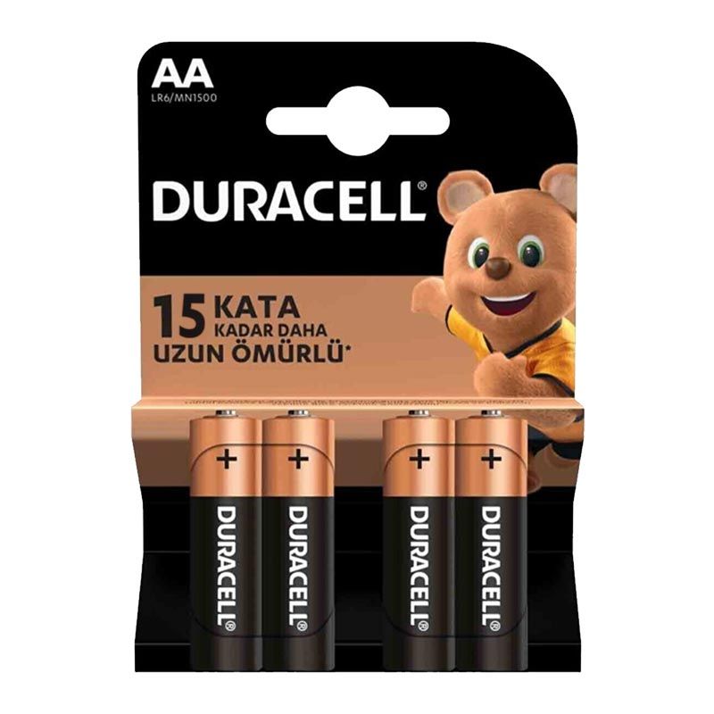  DURACELL LR6/MN1500 AA 1.5V ALKALİN KALEM PİL (4LÜ) PAKET FİYAT