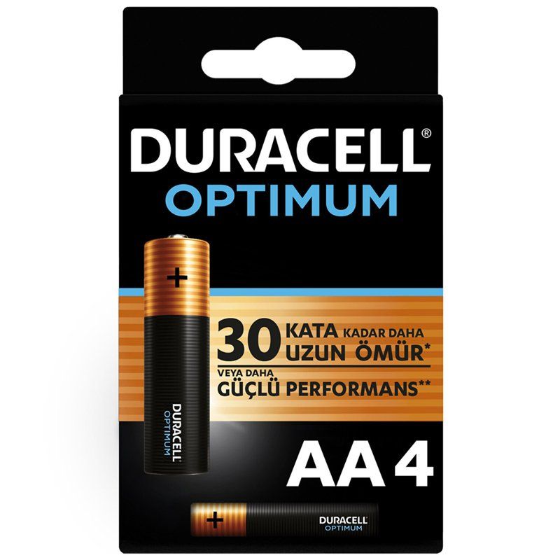  DURACELL OPTIMUM MX1500 1.5V ALKALIN AA KALEM PİL 4LÜ PAKET