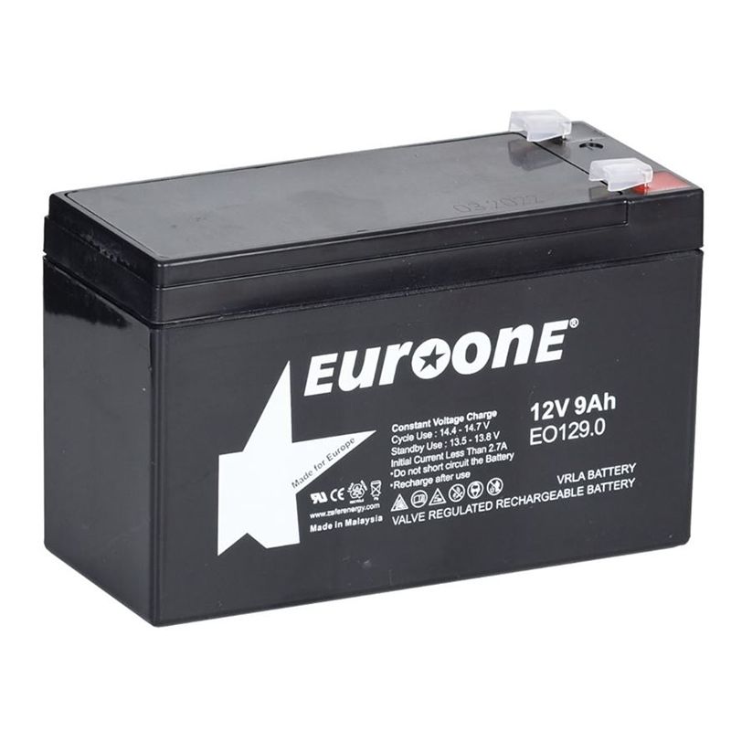  EUROONE EO-129.0 12 VOLT - 9 AMPER AKÜ  (150 X 65 X 90 MM)