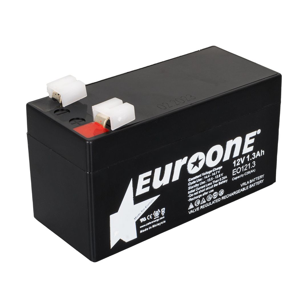  EUROONE EO121.3 12 VOLT - 1.3 AMPER AKÜ (96 X 42 X 52 MM)