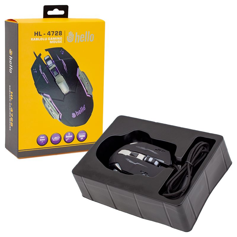  HELLO HL-4728 KABLOLU OYUNCU GAMING MOUSE