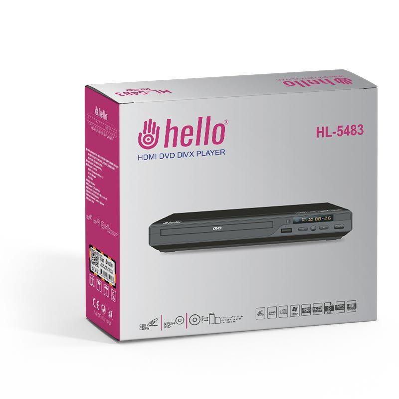  HELLO HL-5483 USB-HDMI DVD/DIVX KUMANDALI HD DVD PLAYER