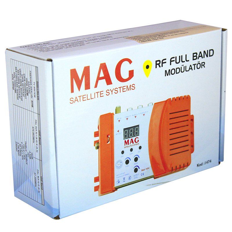  MAG 1474 AV GİRİŞLİ LED EKRANLI RF FULL BAND MODÜLATÖR