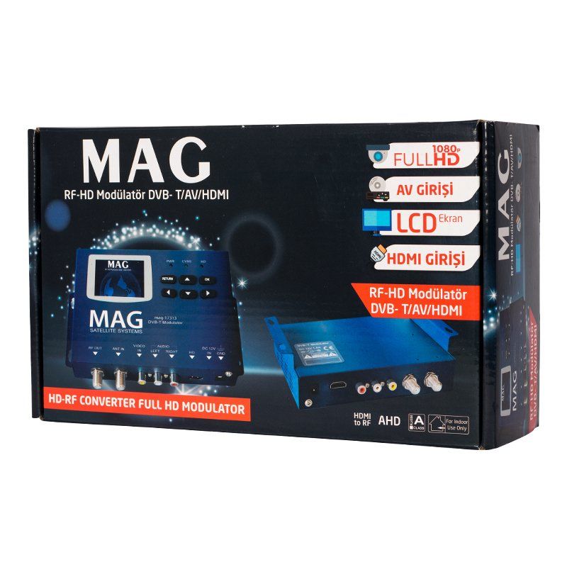  MAG MG-17313 LCD EKRANLI HD-RF CONVERTER FULL HD DVB-T ENCODER MODULATOR (DVB-T/AV/HDMI)