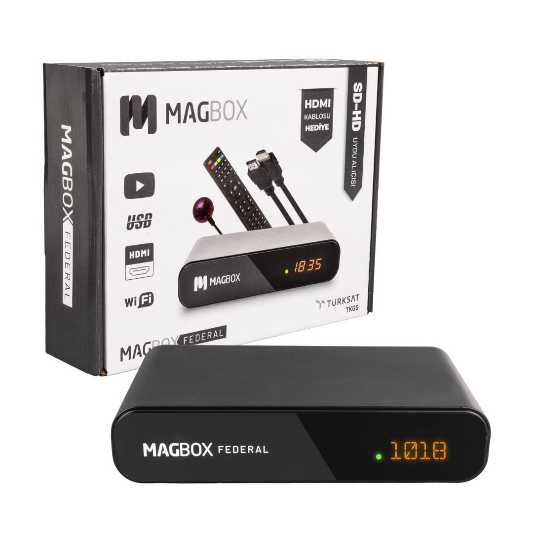  MAGBOX FEDERAL MİNİ HD + SCART TKGSLİ UYDU ALICISI