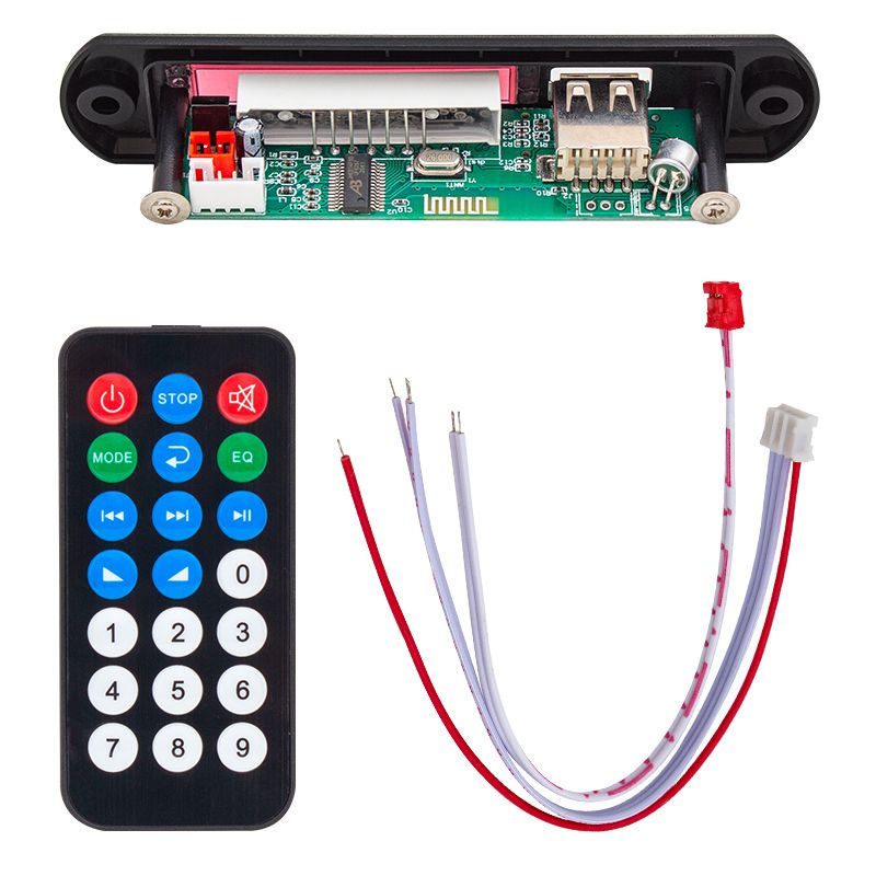  MAGICVOICE OTO TEYP USB/SD/MIC/BLUETOOTH KUMANDALI MİKROFONLU OTO TEYP ÇEVİRİCİ DİJİTAL PLAYER BOARD (12V-500MA)