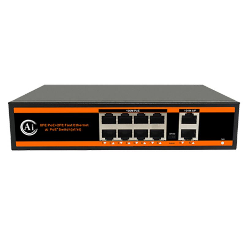 NOVACOM ND1P802ALF-8*10/100M BIT PORTS 2*10/100M UPLINK PORT WATCHDOG POE SWITCH