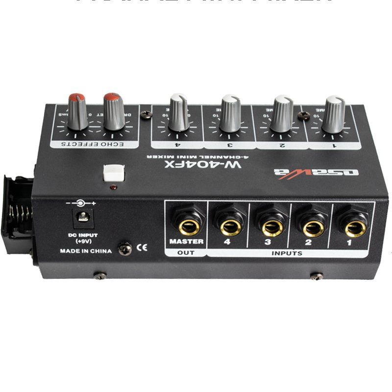  OSAWA W-404FX MİK GİRİŞ-1 LINE ÇIKIŞ EKOLU MİK ÇOĞALTICI 4 KANAL MINI MIXER 20 DB ADAPTÖRLÜ