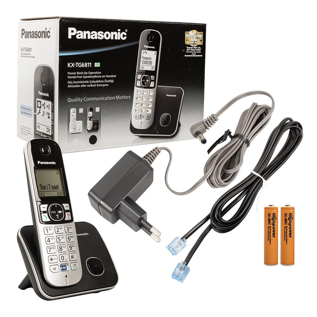  PANASONIC KX-TG6811 DECT SİYAH TELSİZ TELEFON