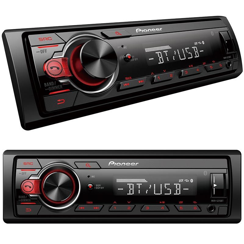 PIONEER MVH-S215BT USB/FM/AUX/BT BLUETOOTHLU MEKANİKSİZ OTO TEYP 4 X 50 WATT