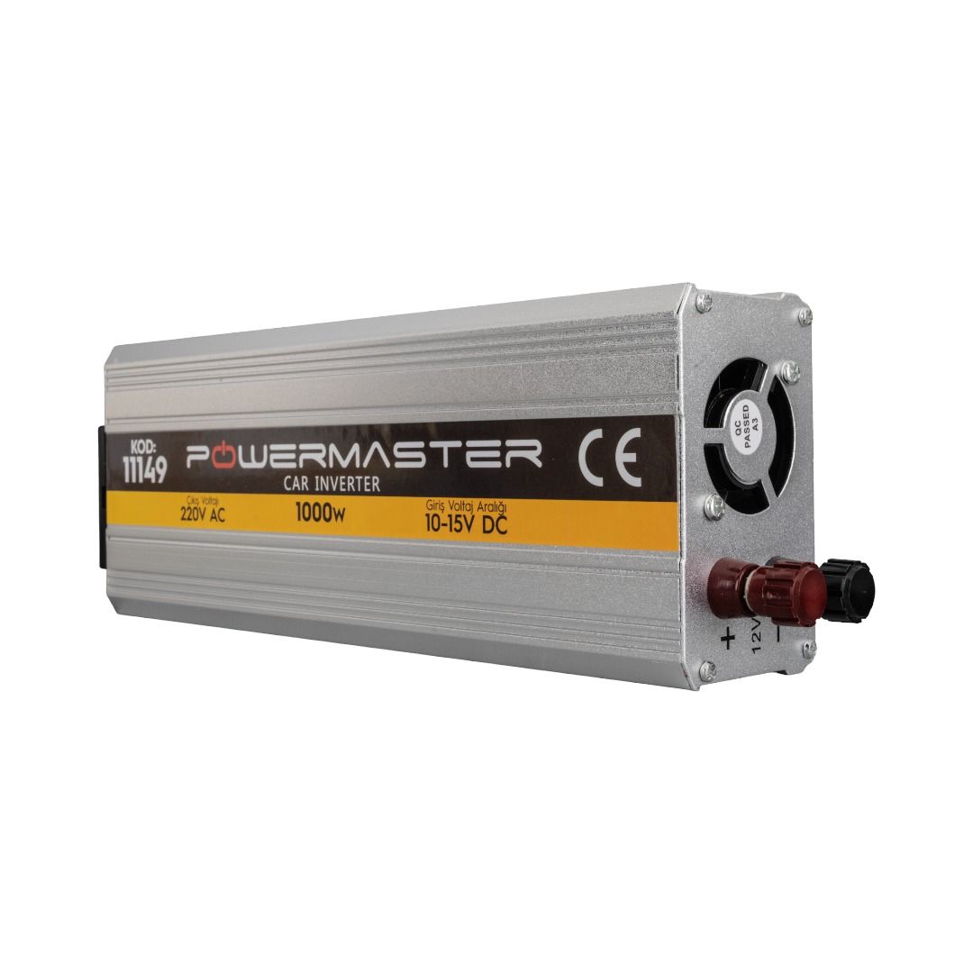  POWERMASTER PM-11149 12 VOLT 1000 WATT MODIFIED SINUS İNVERTER (10-15V ARASI-220V AC)