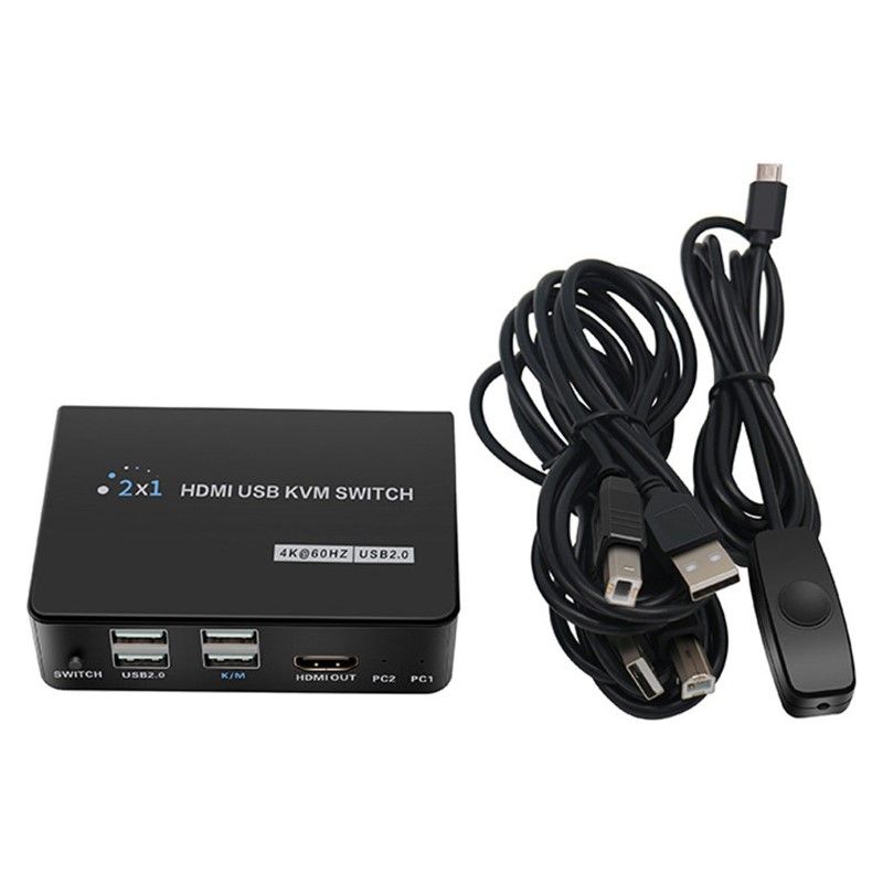  POWERMASTER PM-11789 4K HDMI USB KVM SWITCH 2X1