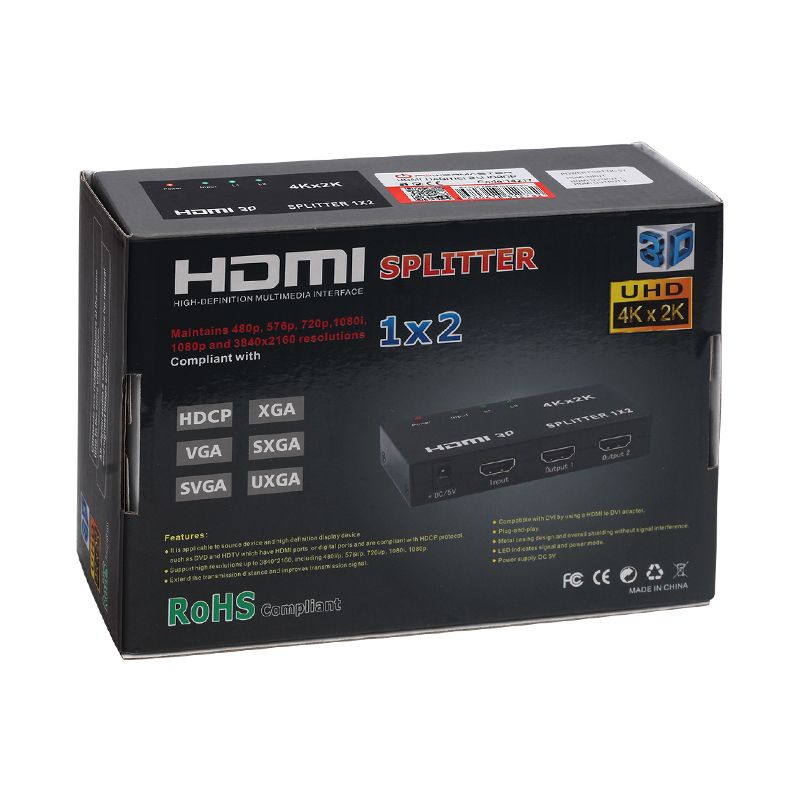  POWERMASTER PM-14217 1.4V 1080P 2 PORT HDMI SPLITTER DAĞITICI