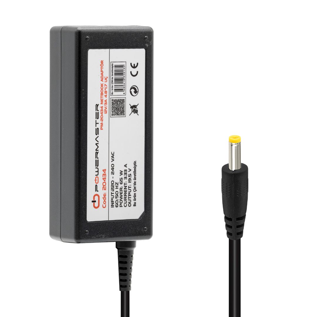  POWERMASTER PM-20434 12 VOLT - 3 AMPER 4.8*1.7 UÇLU ASUS NETBOOK ADAPTÖR