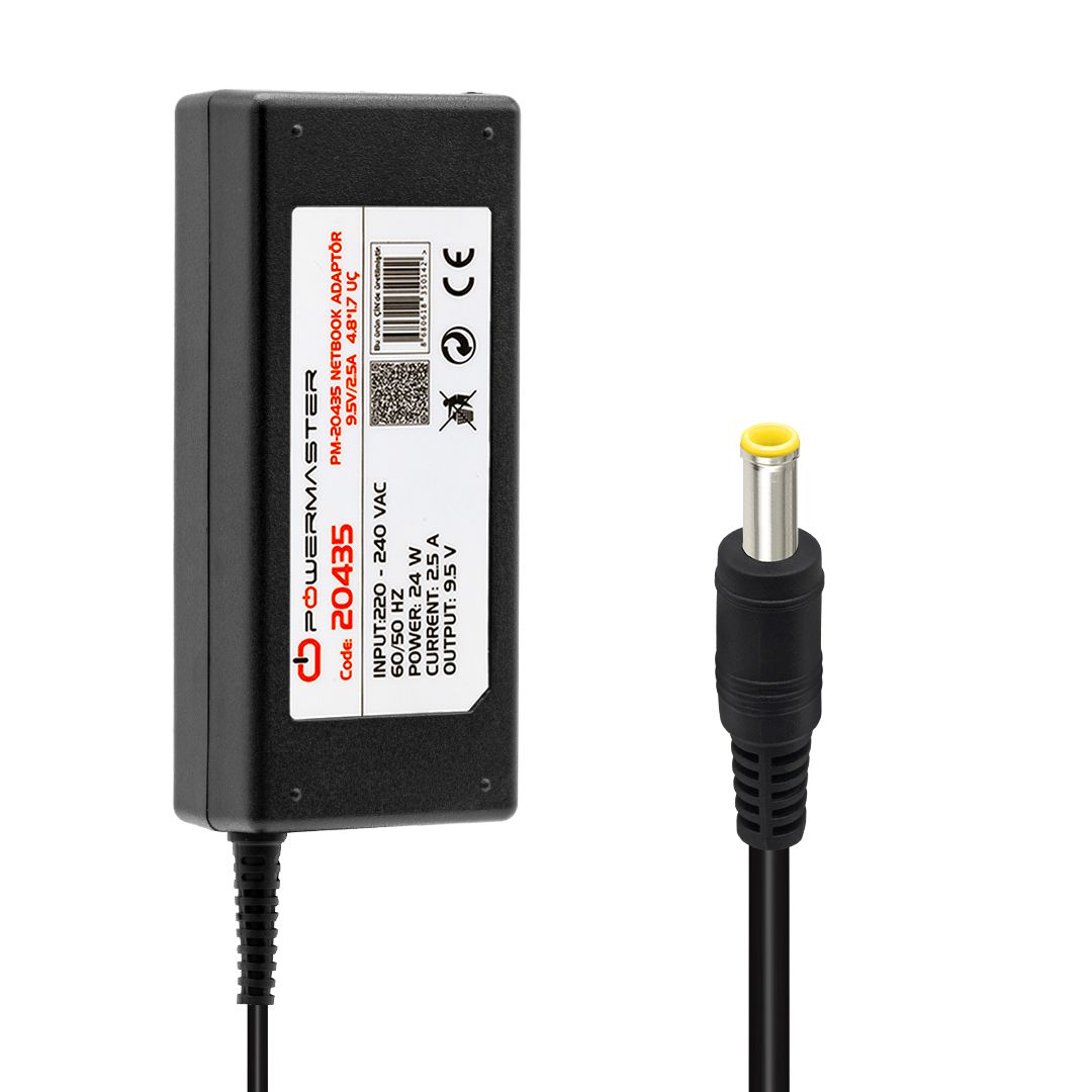  POWERMASTER PM-20435 9.5 VOLT - 2.5 AMPER 4.8*1.7 UÇLU ASUS NETBOOK ADAPTÖR