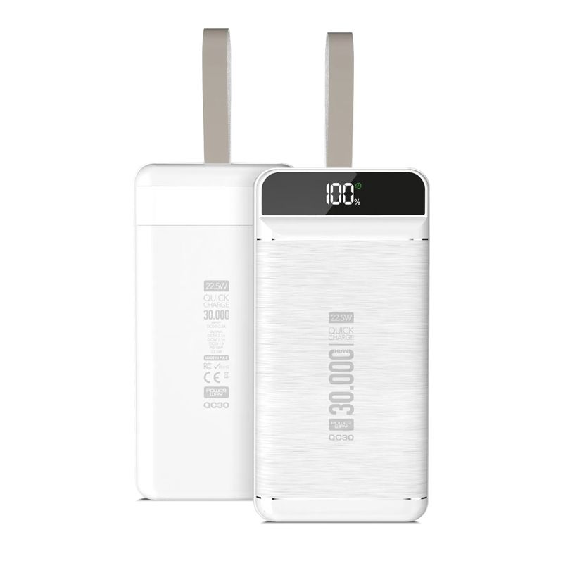  POWERWAY QC30 30000 MAH 3 USB DİJİTAL EKRAN POWERBANK