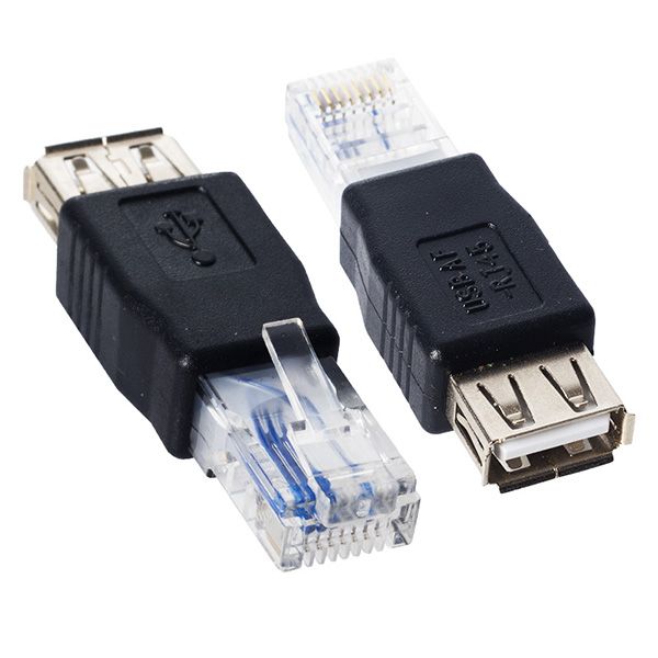  RJ 45 ERKEK USB A DİŞİ ETHERNET ÇEVİRİCİ JACK FİŞ