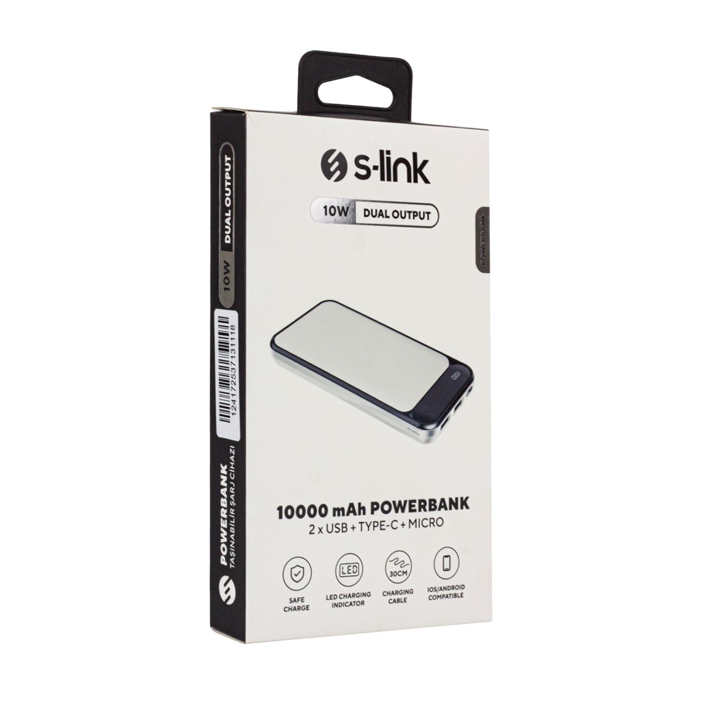  S-LINK IP-G2710 10000MAH POWERBANK 2 USB PORT BEYAZ LCD GÖSTERGELİ POWERBANK