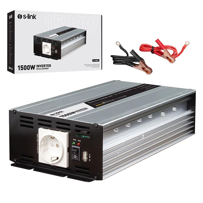  S-LINK SL-1500W 1500W DC12V-AC230V INVERTER