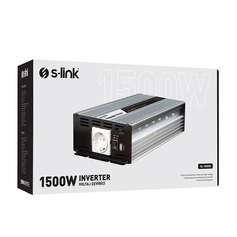  S-LINK SL-1500W 1500W DC12V-AC230V INVERTER