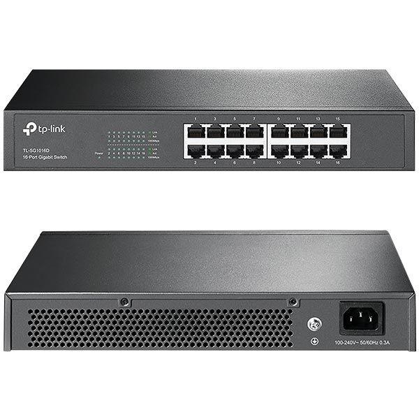  TP-LINK TL-SG1016D 16 PORT 10/100/1000 MBPS GIGABIT SWITCH