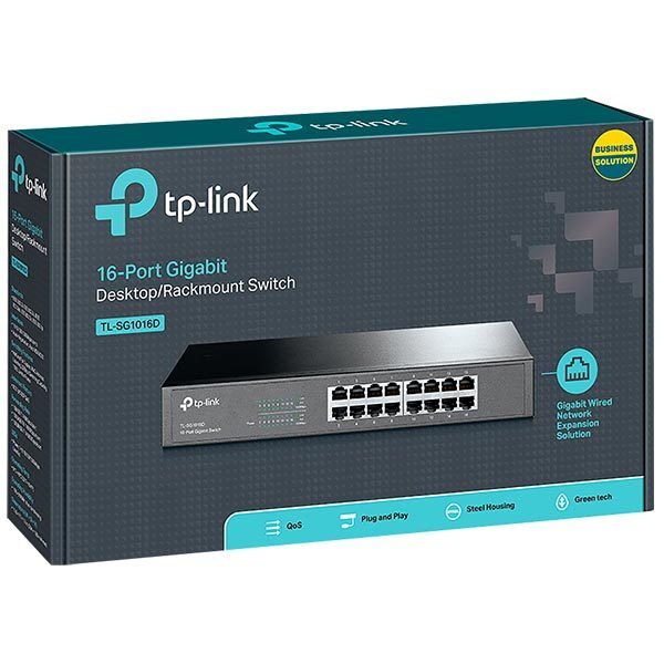  TP-LINK TL-SG1016D 16 PORT 10/100/1000 MBPS GIGABIT SWITCH