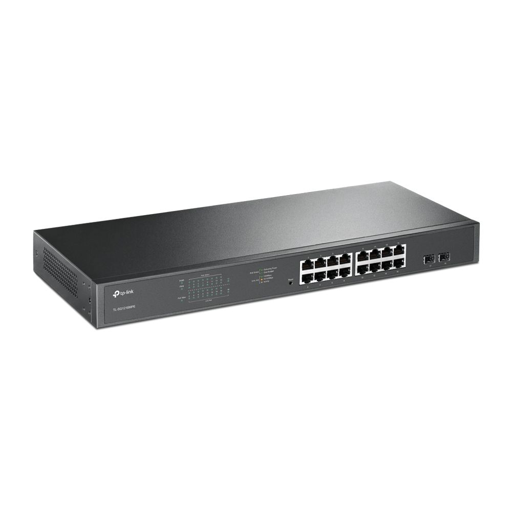  TP-LINK TL-SG1218MPE 16 PORT+ 2SFP RACKMOUNT 10/100/1000 MBPS 192 WATT POE GIGABIT SWITCH